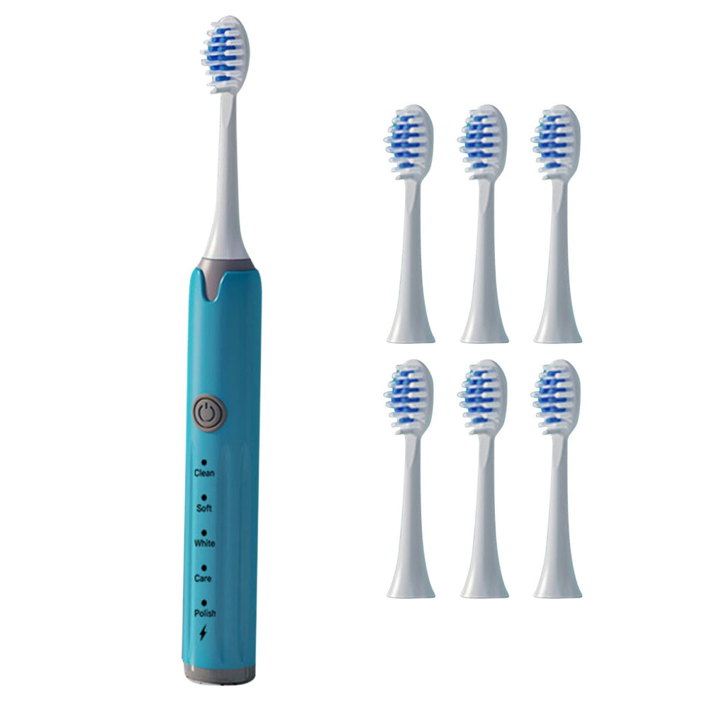 VALSEEL Sonic Electric Toothbrush Set 6 Pieces Soft Bristle