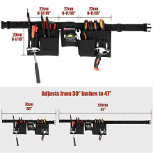 Heavy Duty Tool Belt for Woodworking - Adjustable, Quick Release Buckle, Unisex