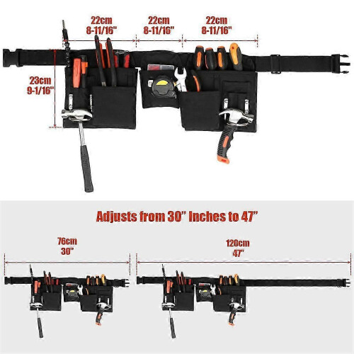 Heavy Duty Tool Belt for Woodworking - Adjustable, Quick Release Buckle, Unisex