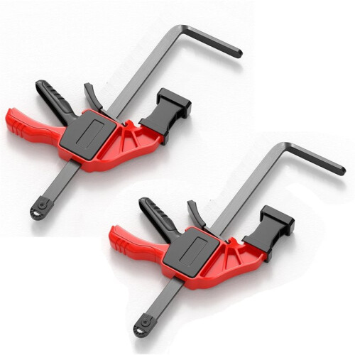2Pc Upgraded Quick Release F Clip for Tracksaw, Desktop Hole Table Clamp for Guide Rail 2