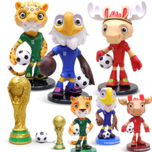 (3) 2026 World Cup Mascot Figure Jaguar Soccer Fan Collectible Statue Premium Toy