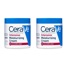 CeraVe Intensive Moisturizing Cream,Body Moisturizer With Shea Butter,72H Hydration, Body Lotion For Extremely Dry Skin,19oz,(Pack of 2)