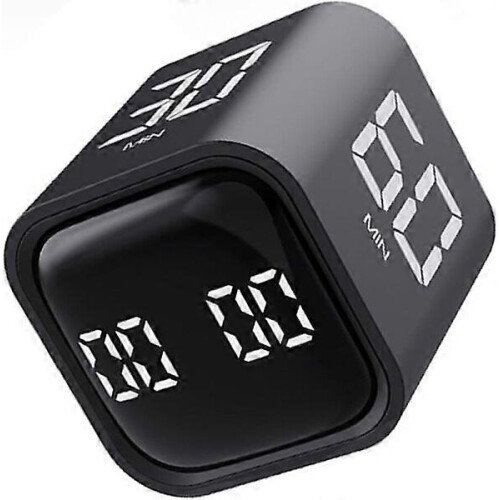 Flip Timer with Vibration Silent Mode, Type-C Charging, Sports and Cooking Time Manager, Compact Digital Countdown Timer