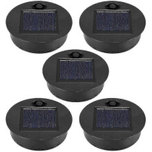 5er-Set Ersatzteile für Solarleuchten, oben 7 cm, unten 6 cm, 7 warmweiße LEDs, wasserdicht, energiesparend, umweltfreundlich, tragbar