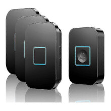 Kit campanello wireless a lungo raggio 400 m, resistente alle intemperie IP55, con luce LED, controllo del volume e oltre 60 melodie متنوعة