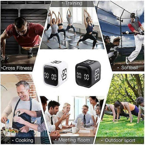 Flip Timer with Vibration Silent Mode, Type-C Charging, Sports and Cooking Time Manager, Compact Digital Countdown Timer 1