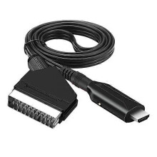 SCART naar HDMI-adapter, audio en video converter, ondersteunt 1080p en 720p, voor tv en spelconsoles, compacte uitvoering