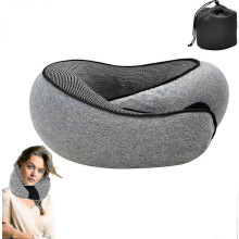 Cuscino da viaggio per il collo in memory foam, morbido e ergonomico per aereo, ideale per riposare comodamente durante i viaggi lunghi