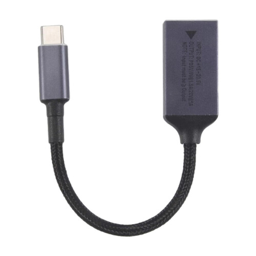 100W DC Square Jack to USB Type-C Converter, Durable Power Adapter Cable for Laptops, Tablets and Devices 1