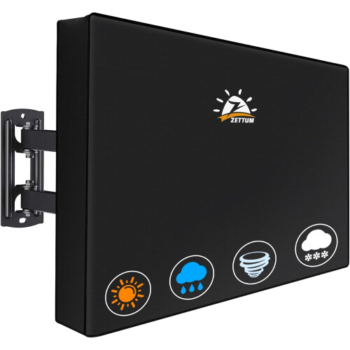 Capa protetora para TV externa de 32 polegadas - Capa 600D resistente às intempéries e à prova d'água para TVs externas de 28 a 32 polegadas, TV