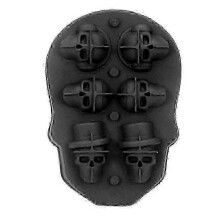 new 25-26 3d Silicone Ice Cube Mold, Skull Ice Cube Cake Candy Tools 6 Grid Kitchen Gadgets f26