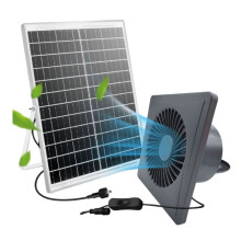 New 4-Zoll-Hochgeschwindigkeits-Solarventilator (12 V, Leise) mit 20-W-Panel für Hühnerställe und Schuppen