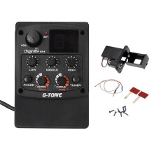 Cherub G-Tone -6 Acoustic Guitar Preamp Piezo Pickup 3-Band EQ Equalizer LCD Tuner Reverb Delay Chorus Wide Effects 6.35mm