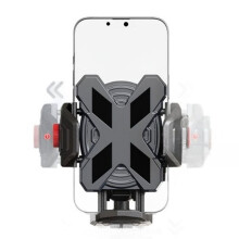 Soporte para Teléfono de Bicicleta, Soporte de Navegación para Teléfono con Bloqueo Mecánico Universal Incluye Base para Manillar con Espejo