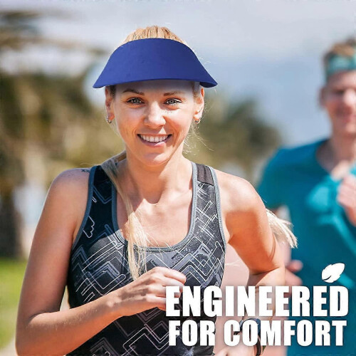3 Pack Women’s Solid String Sun Visor Hat, Foam Adjustable Soft Visors for Golf, Tennis and Outdoor Use 2