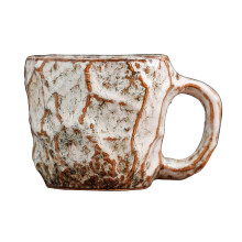 Ceramic Coffee Mug 270ml Mineral Shape Tea Cup with Handle for Home and Office Use, Durable Everyday Drinking Cup