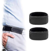 2er Set elastischer Hüftgürtel ohne Schnalle, unisex, dehnbarer Taillengurt, Größe M, bequem, schmal, robust, für Alltag und Freizeit
