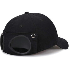 Retro Fliegerhut mit Brille, Schirmkappe und Sonnenbrille, Baseballkappe mit Hip-Hop-Maske, lässiger Verkleidungs- und Partyhut für Erwachsene