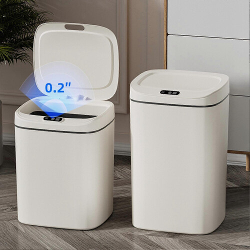 Smart Trash Bin with Sensor, 12L Automatic Open Lid Garbage Bin, Odor Control Storage Box for Kitchen and Bathroom 2