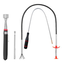 4-Teiliges Teleskop-Magnet-Abholwerkzeug-Set, Abholwerkzeuge, Ausziehbare Abholwerkzeuge, Biegsamer Feder-Magnetstab