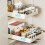 Kitchen Storage Shelf with Slide Rails Pull-Out Kitchen Drawer Type Organizer Tray Storage Rack Cabinets Storage S 5