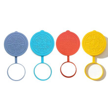 4er-Pack Silikondeckel für La Fermiere Joghurtgläser, Auslaufsicher, für Puddingflaschen Aus Glas, Silikonverschluss
