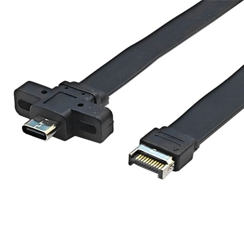 Connectors USB 3.2 Front Panel Extension Cable,GEN2x2 Baffle Cable TYPE-E to Chassis Type-C Front C Female 10G/20Gbps B