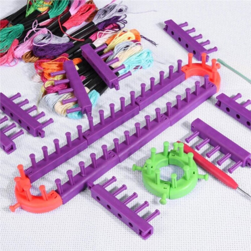 Adjustable Knitting Looms Set,Combination Knitting Tools, Scarf and Hat Knitting Tools, Round and Long Knitting Tools 1
