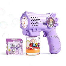 (1pcs, Purple) Electric Bubble Gun - Automatic Bubble Machine with Lights for Kids