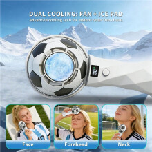 Tragbarer Handventilator, 14000 U/Min Turbo-Ventilator mit Digitalanzeige, Hochgeschwindigkeits-Lüfter, Tragbarer Ventilator für Sport, Farbe Weiß