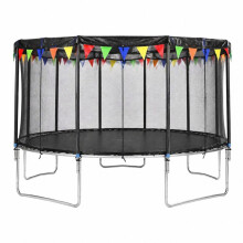Runde Trampolin-Sonnenschutzabdeckungen für 8 10 12 14 15 16FT Trampoline, Sonnenschutz, Sonnenschirm mit Buntem Flaggen