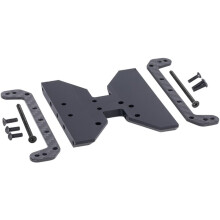 Carbon Fiber Chassis Skid Plate Delrin Transmission Plate for 1/10 RC Crawler Car Axial SCX10 Capra 1.9 UTB F9