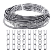 Spiral Metal Boning for Sewing Corset Stays 16.4 Yards Length 1/4 Width Stainless Steel with 32 Steel Boning Tips