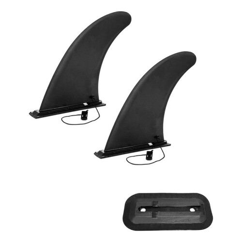 2pcs Paddle Board Fin with Base, Removable Fin Replacement Set, Slide-in Quick Release Center Fin for Surfboard