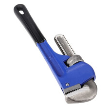 Heavy Duty Plumbers Pipe Wrench, 14" Heat Treated Adjustable Straight Pipe Plumbing Wrench with Soft Grip