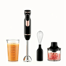Immersion Blender 4-in-1 400W Blender Stick Mixer with Whisk Chopper Beaker Egg Beater & Dough Hooks Hand Mixer EU Plug