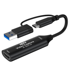 4K -Compatible Video Capture Card USB 2.0 Type-C 1080P Game Capture Card for Live Streaming for PS4 for