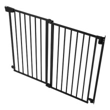 Barriera di Sicurezza per Bambini-Duoku-Larghezza Regolabile, Barriera per Animali, Installazione a Muro, Scale, Passaggi, Nero