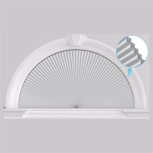Custom Arched Honeycomb Blinds for Window Shapes - Semicircular Cellular Shades 2