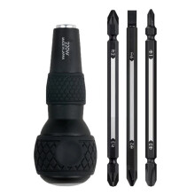 Kürbisschaft-Set für Kugelgriff-Schraubendreher mit 0,64 cm Sechskantbit, Austauschbar, 3-Teiliges Werkzeugset