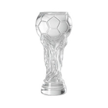 Football Trophy Shaped Beer Mug, Large Capacity 800 ml Party Glass with Handle, Clear Novelty Drinkware for Home Bar and Celebrations