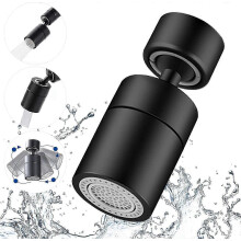 Keukenkraanbeluchter met 360 graden draaikop, 2 instelbare standen, 22 mm buitendraad, 24 mm binnendraad adapter, waterbesparend en duurzaam