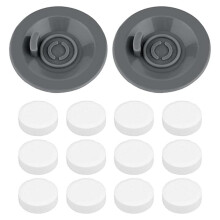 2 Espresso-Reinigungsdiscs und 12 Reinigungspads, Kompatibel mit für Luxe Kaffeemaschinen, Silikon Espresso Rückfluss.