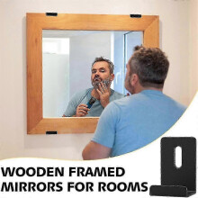new Set of 6 Metal Mirror Clips - 3/4 Wide Channel Hanger Clips for Large Heavy Mirrors - Durable Retainer Clips Compatible with Mirrors-B14