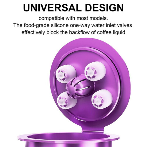Universal Refillable Coffee Pods with 5 Holes, Suitable for K Cups, Refillable Coffee Filters Mesh Fit for