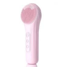 Wasserdichte Gesichtsreinigungsbürste Scrubber Peeling Vibrations Tiefenreinigung Gesichtreiniger Hautpflegewerkzeug Rosa