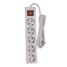 EU-Stecker 5-Fach Mehrfachsteckdosenverlängerung Adapter Netzadapter mit ein/Aus-Schalter 3 Meter Verlängerungskabel