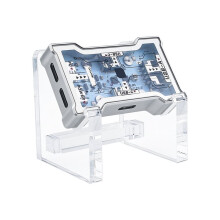 HMLAB HUB Lite - Hub USB de Jeu 2 Ă 3 , Extension Haute Vitesse 8K Hz, ContrĂ´le par Bouton D'Affichage OLED, HMHUB avec Support
