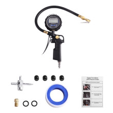250 PSI Air Chuck Digital Tire Pressure Gauge Compressor Accessories Rubber Hose Auto Tire Inflator with Inflator