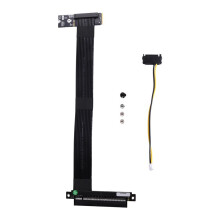 PCIe 4.0 M.2 NVME to X16 Riser Cable 90 Turn Card Extender for M.2 NVMe Key-M Gen4x4 SSD Extension M43UF